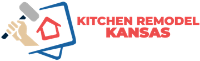 This is a bigger Kitchen Remodel Kansas Logo with a blue color.
